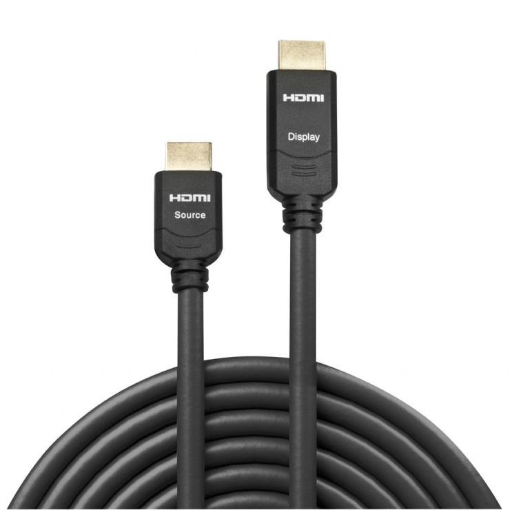 Imagine Cablu HDMI cu Ethernet activ 4K T-T 10m, Lindy L41345