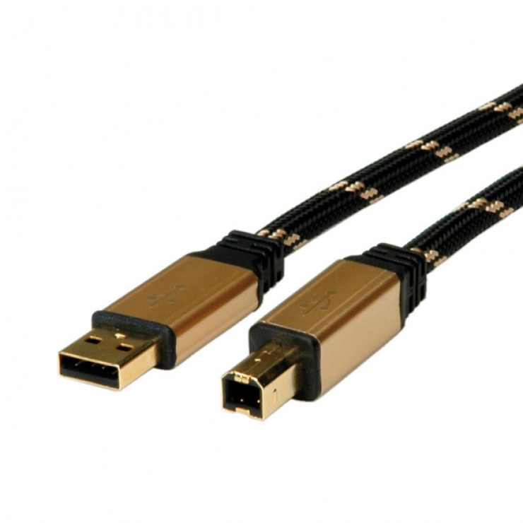Imagine Cablu imprimanta USB 2.0 A - B T-T 1.8m, Roline 11.02.8802