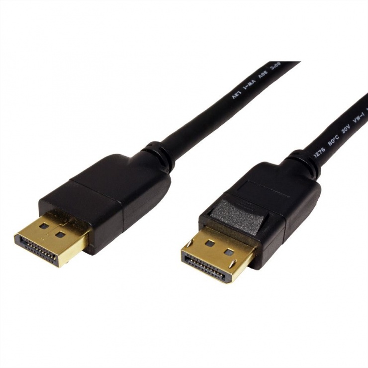 Imagine Cablu Displayport v1.3/v1.4 T-T 5m Negru, Roline 11.04.5813-1