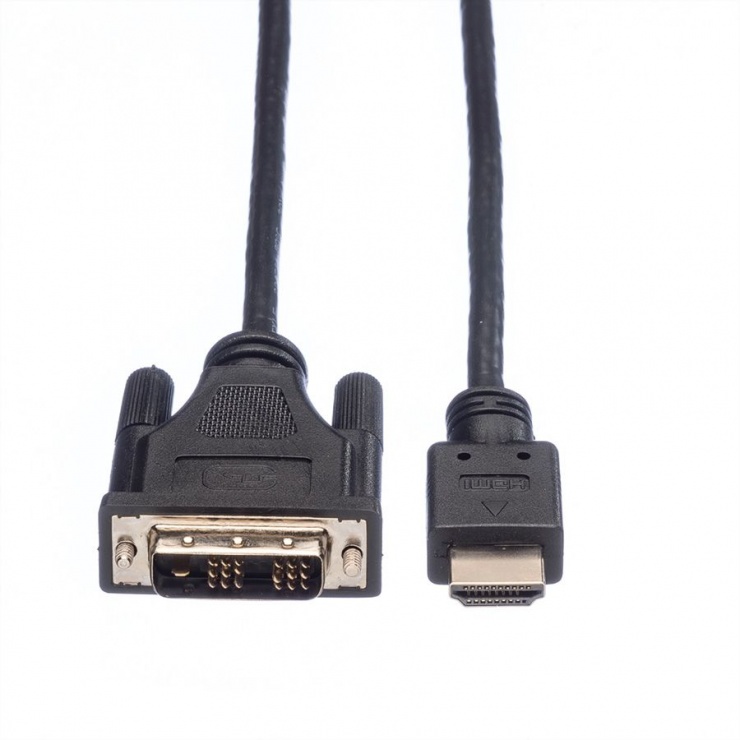 Imagine Cablu HDMI la DVI 18+1 pini T-T 10m, Roline 11.04.5553