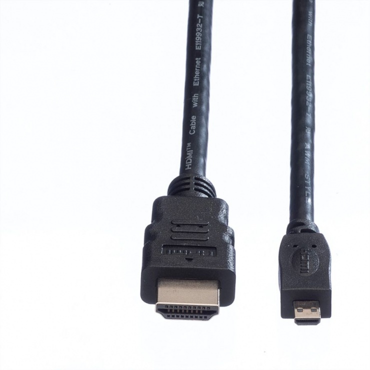 Imagine Cablu HDMI la micro HDMI-D T-T v1.4 0.8m, Value 11.99.5579-1
