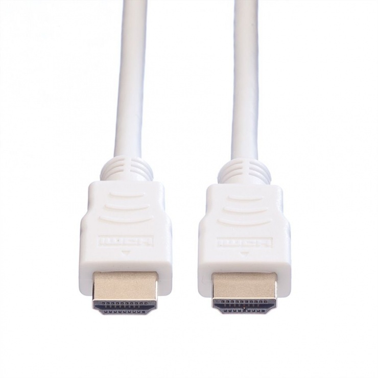 Imagine Cablu HDMI v1.4 19T-19T ecranat 2m Alb, Value 11.99.5702-1