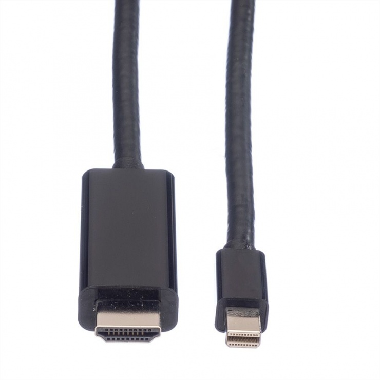 Imagine Cablu Mini Displayport la HDMI UHD 4K T-T 1m negru, Value 11.99.5795-1