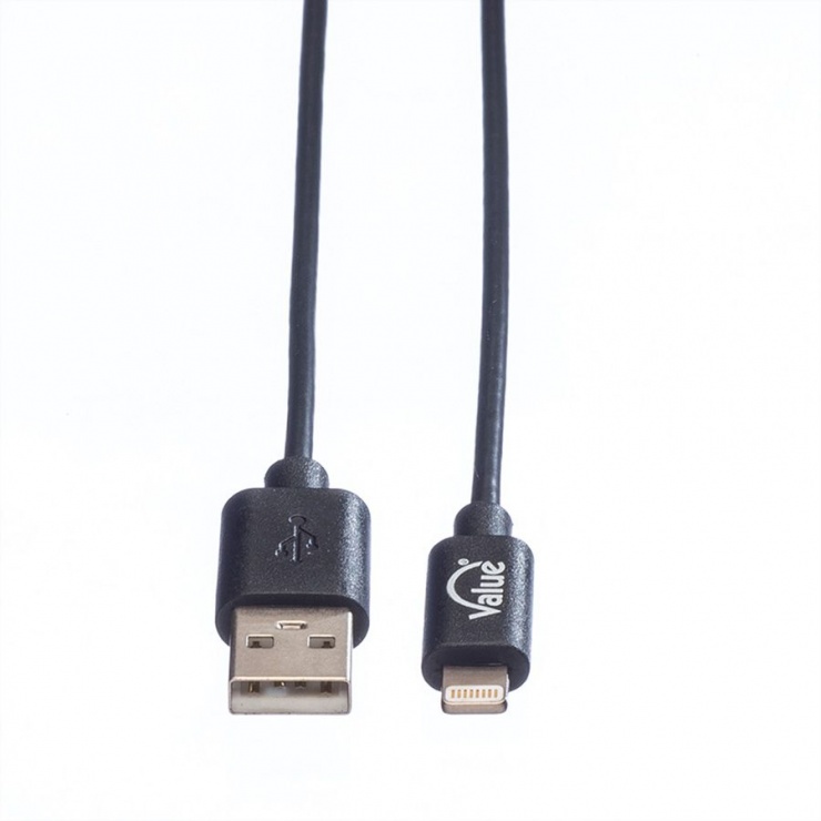 Imagine Cablu de date si alimentare pentru IPhone Lightning 6/5/5C/5S 0.15m, Value 11.99.8326-1