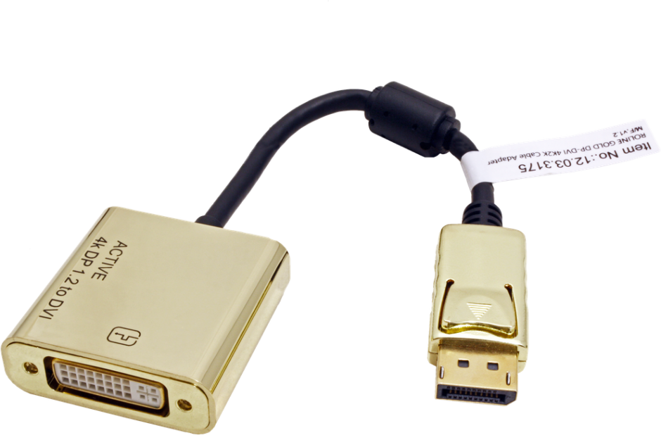 Imagine Adaptor DisplayPort la DVI GOLD 4K2K T-M, Roline 12.03.3175-1