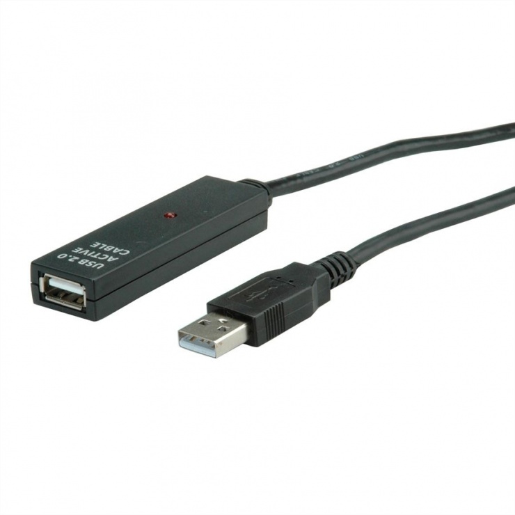 Imagine Cablu prelungitor USB 2.0 activ T-M 30m, Value 12.99.1111-6
