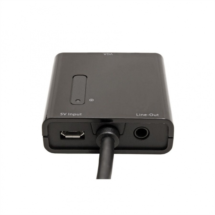 Imagine Adaptor micro HDMI la VGA T-M cu audio 0.15m Negru, Value 12.99.3118 