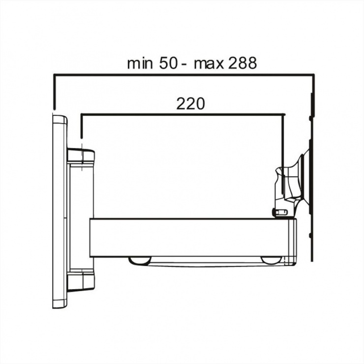 Imagine Suport monitor LCD 10"- 40" perete 3 brate, Roline 17.03.0007