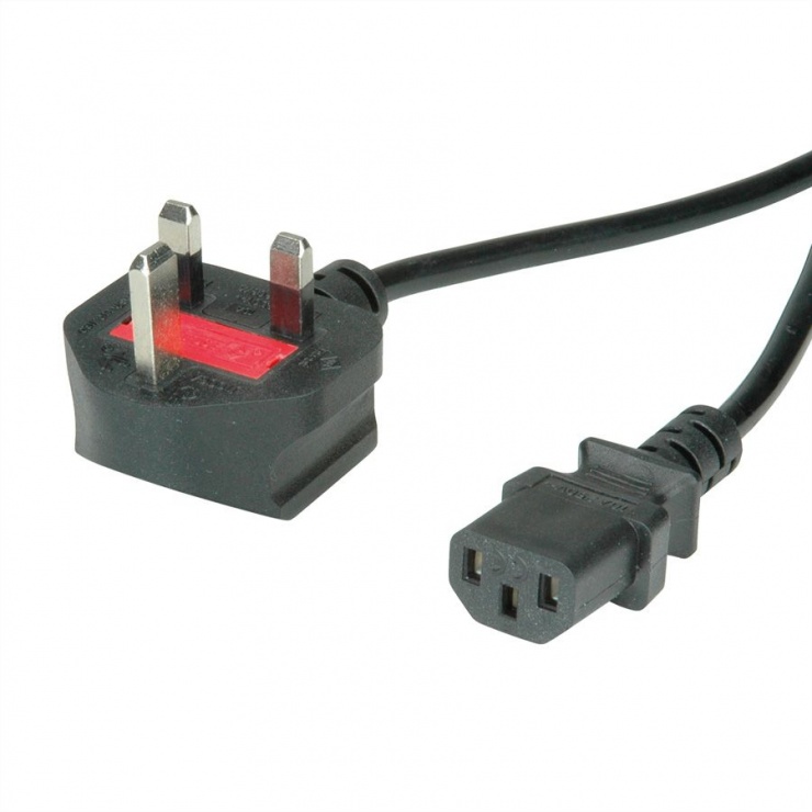 Imagine Cablu de alimentare UK la C13 10A 1.8m Negru, Value 19.99.2018