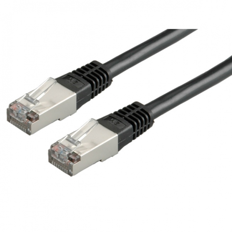 Imagine Cablu retea SFTP Cat.6 negru, 10m, Value 21.99.1385