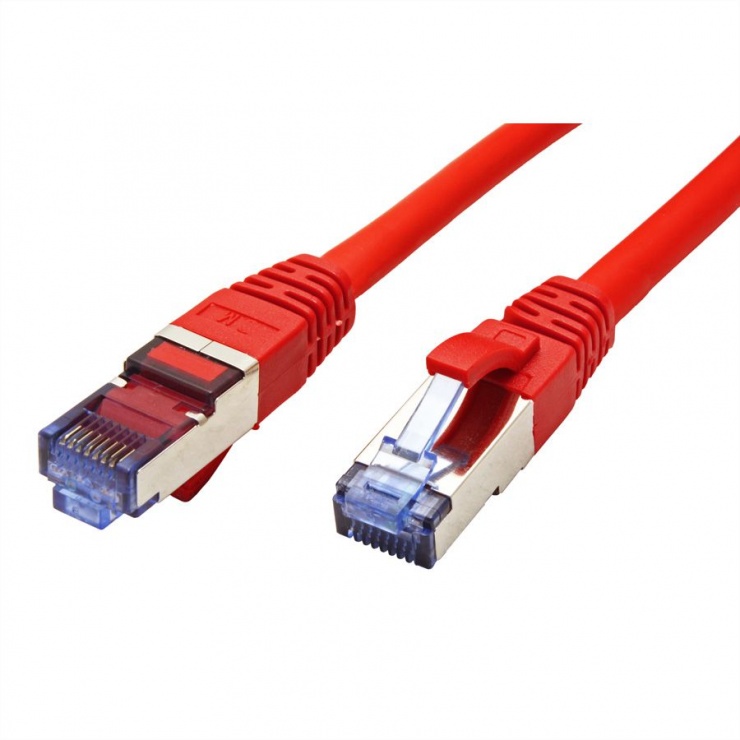 Imagine Cablu de retea SFTP cat 6A 1.5m rosu, Value 21.99.1991