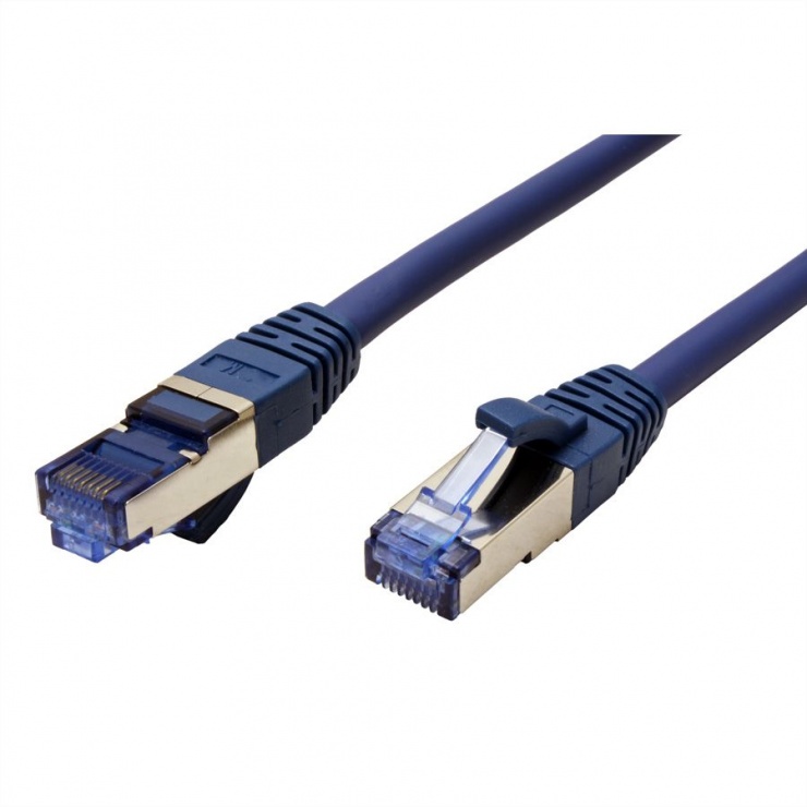 Imagine Cablu de retea SFTP cat 6A 1.5m albastru, Value 21.99.1994