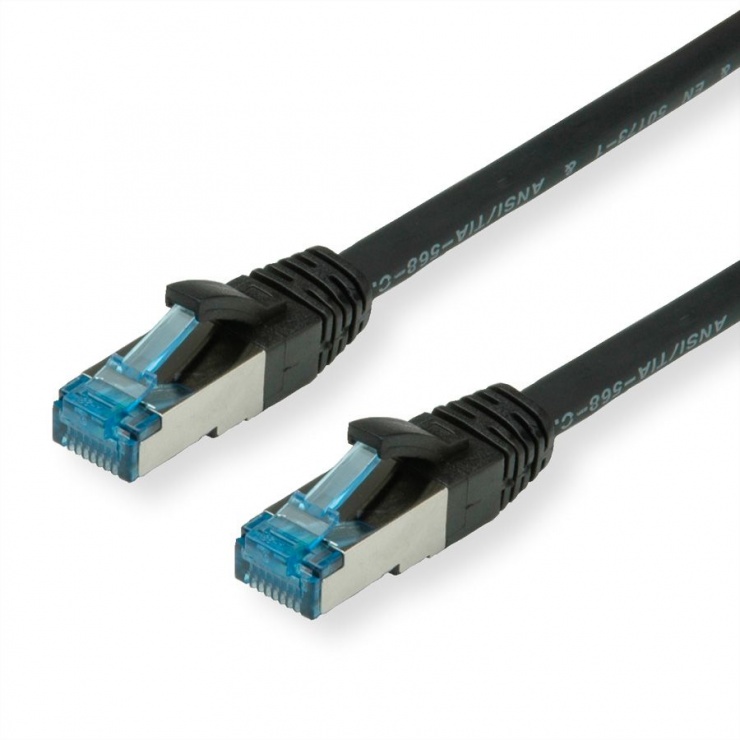 Imagine Cablu de retea SFTP cat 6A 1.5m negru, Value 21.99.1995