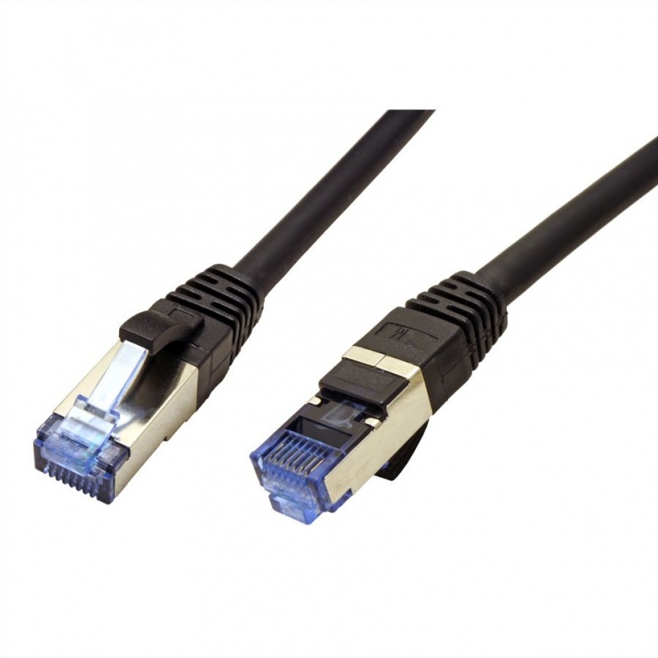Imagine Cablu de retea SFTP cat 6A 1.5m negru, Value 21.99.1995