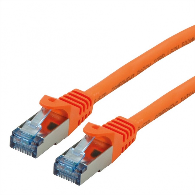 Imagine Cablu de retea S/FTP Cat.6A, Component Level, LSOH orange 5m, Roline 21.15.2875