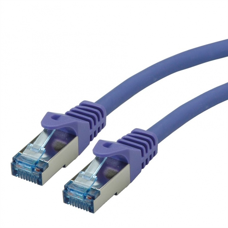 Imagine Cablu de retea S/FTP Cat.6A, Component Level, LSOH mov 3m, Roline 21.15.2933