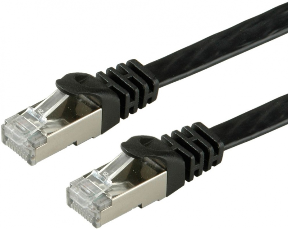 Imagine Cablu de retea FTP cat. 6 3m Flat Negru, Value 21.99.0973