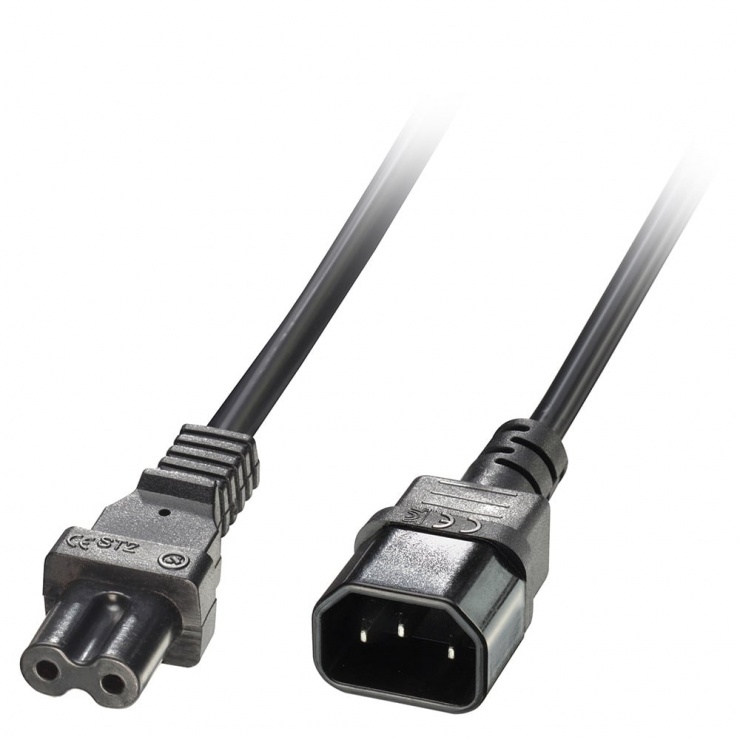 Imagine Cablu alimentare IEC C14 la IEC C7 (casetofon) 2m, Lindy L30312