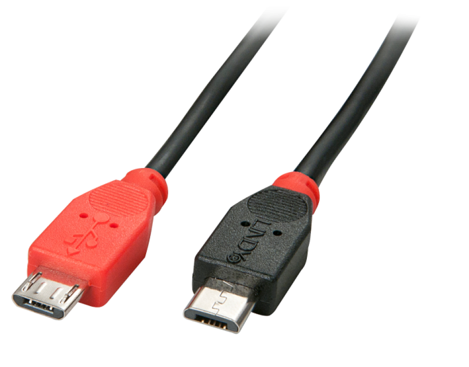 Imagine Cablu micro USB-B la micro USB-B T-T OTG 0.5m, Lindy L31758