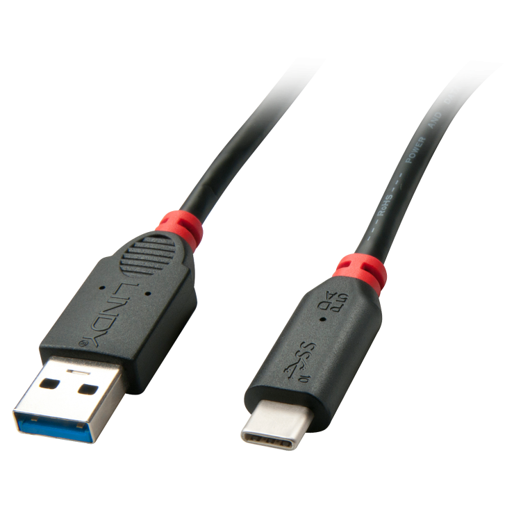 Imagine Cablu USB 3.1 tip C la USB-A cu Power Delivery (PD) 1m, Lindy L41911