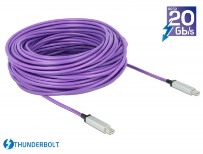 Imagine Cablu Thunderbolt 2 optic T-T 20m Mov, Delock 83607-1