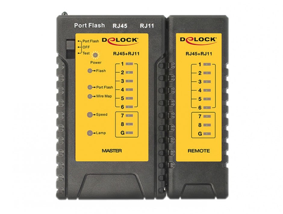 Imagine Tester cablu RJ45 / RJ12 + Portfinder, Delock 86407
