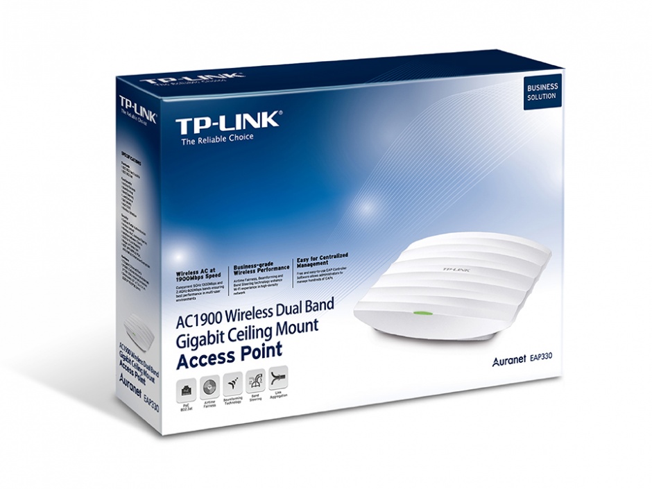 Imagine Acces Point wireless AC1900 Gigabit, Dual Band, TP-LINK EAP330