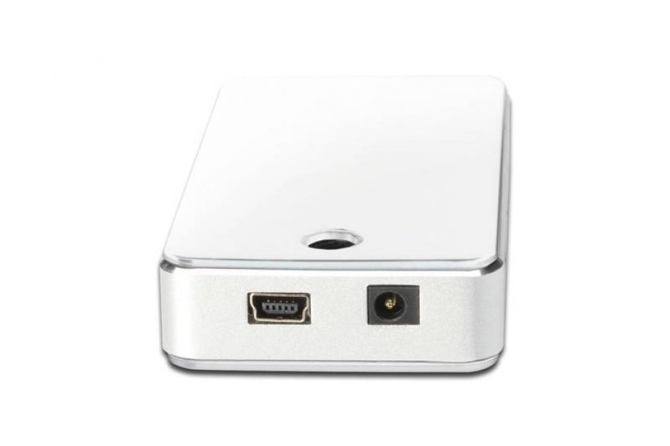Imagine Hub USB 2.0 cu 7 porturi, cu alimentare 5V/3.5A alb, Digitus DA-70223