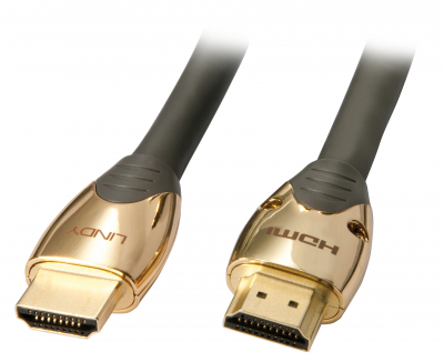 Imagine Cablu HDMI 4K cu Ethernet GOLD T-T v2.0 1m, Lindy L37851