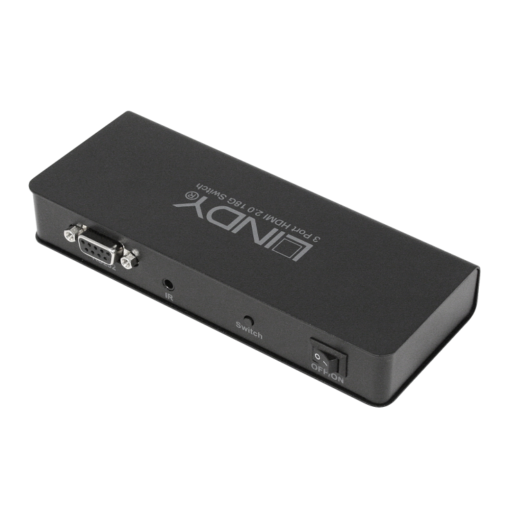 Imagine Switch HDMI 2.0 18G 3 porturi cu telecomanda, Lindy L38243-2