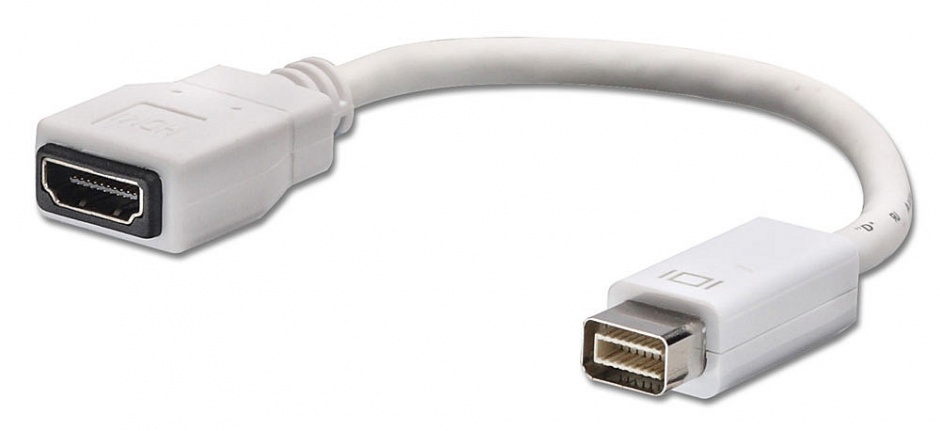 Imagine Adaptor Mini DVI la HDMI T-M Alb, Lindy L41001