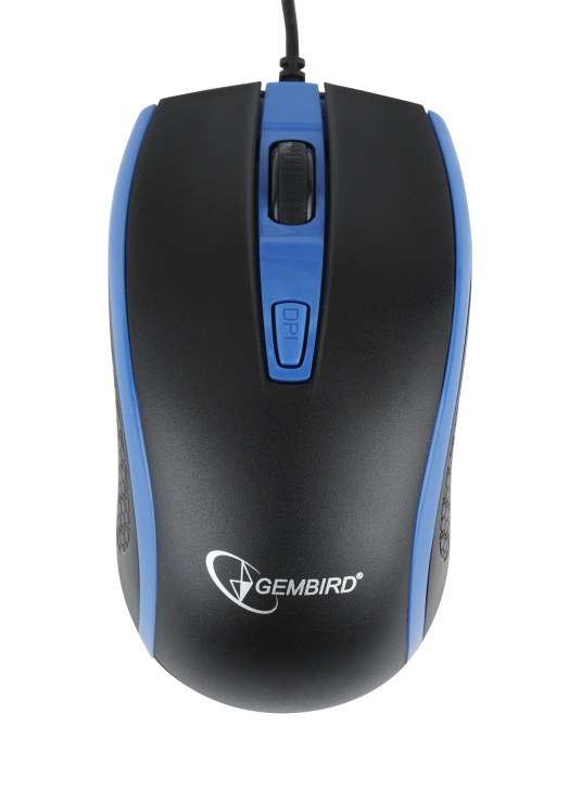Imagine Mouse USB OPTIC black&blue, Gembird MUS-104-B