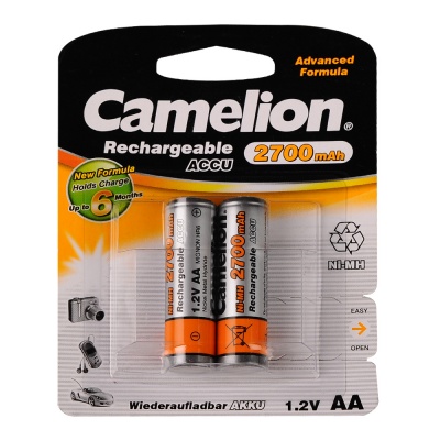 Imagine Acumulatori AA Ni-MH 2700mAh, Blister 2 buc, Camelion, NH-AA2700BP2 