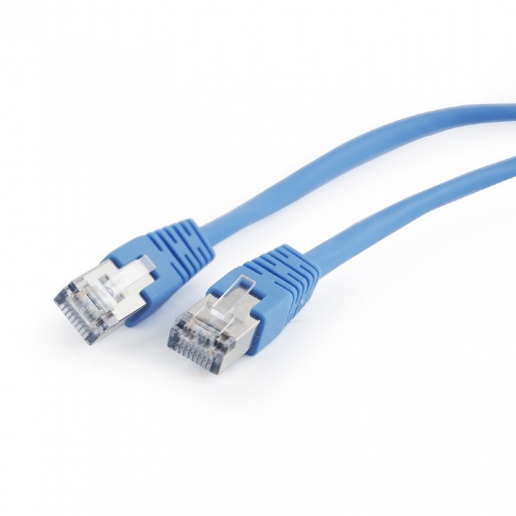 Imagine Cablu de retea FTP cat 5e 1m albastru, Gembird PP22-1M/B
