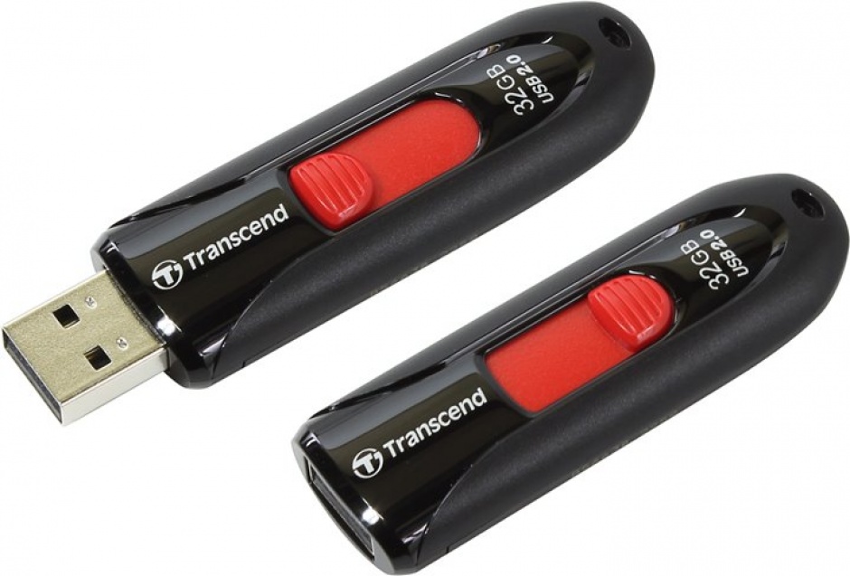 Imagine Stick USB 2.0 32GB TRANSCEND JetFlash 590 Black&Red