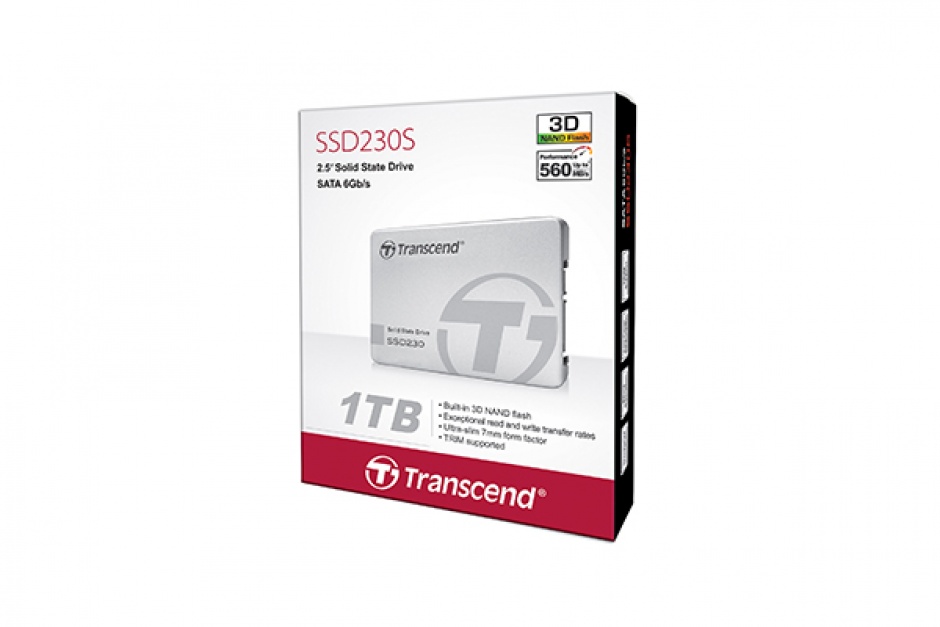 Imagine SSD TRANSCEND SSD230S 512Gb 3D NAND TLC SATA 3 Aluminium