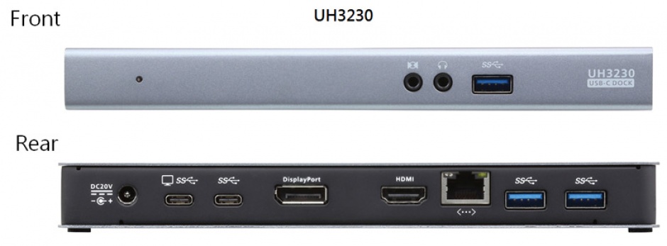 Imagine Docking station USB-C la HDMI, Displayport, RJ45 Gigabit, 3 x USB 3.1, 1 x USB-C PD Power Delivery-1