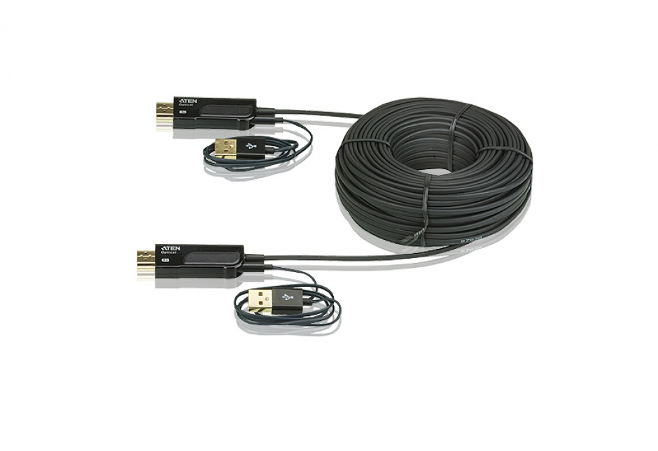 Imagine Cablu HDMI activ optic 4K 30m, ATEN VE873
