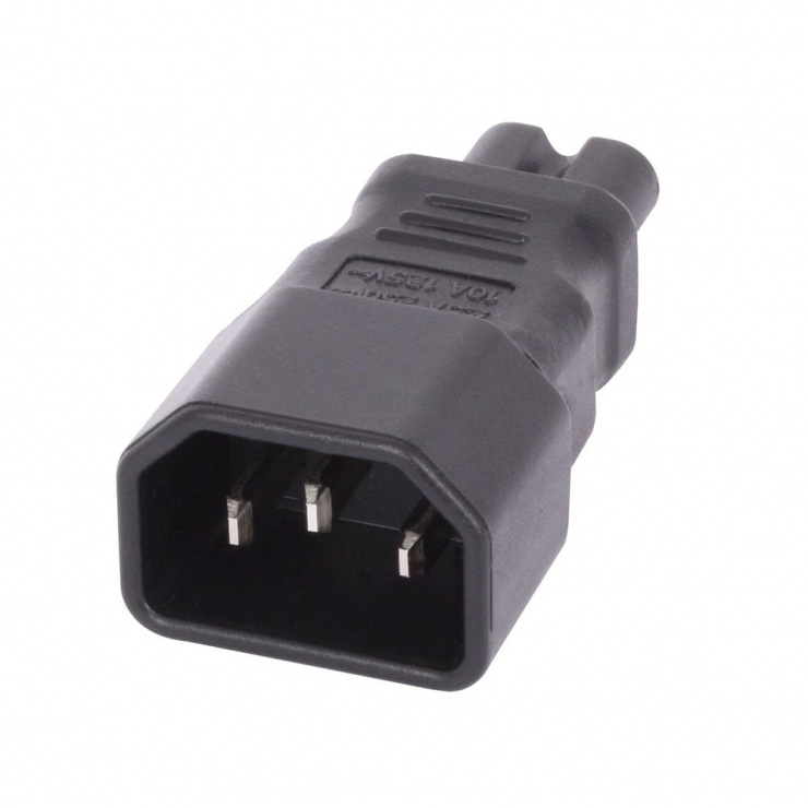 Imagine Adaptor IEC C7 2 pini casetofon IEC C14 3 pini M-T, Lindy L30452-1