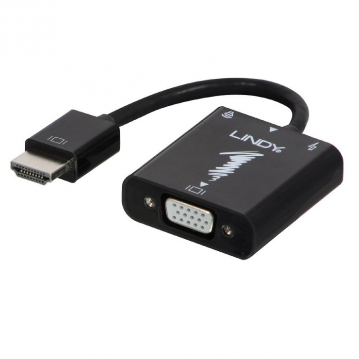Imagine Convertor HDMI la VGA cu Audio, Lindy L38185