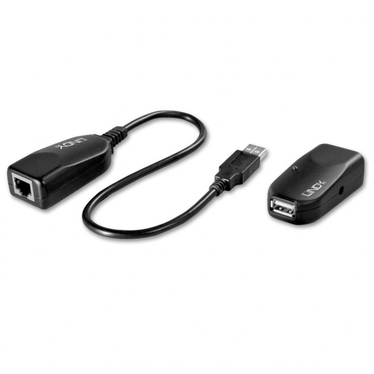 Imagine Extender USB 2.0 prin LAN pana la 50m, Lindy L42693