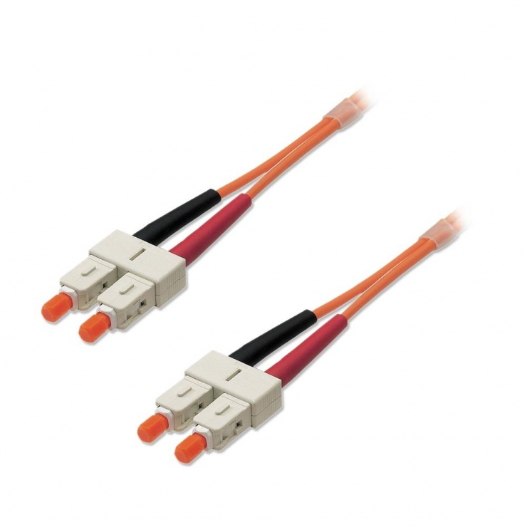 Imagine Cablu fibra optica SC - SC Duplex Multimode OM2 200m, Lindy L46624