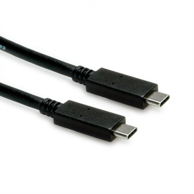 Imagine Cablu USB 3.1-C PD (Power Delivery) 20V5A cu Emark T-T 0.5m Negru, Roline 11.02.9052-2