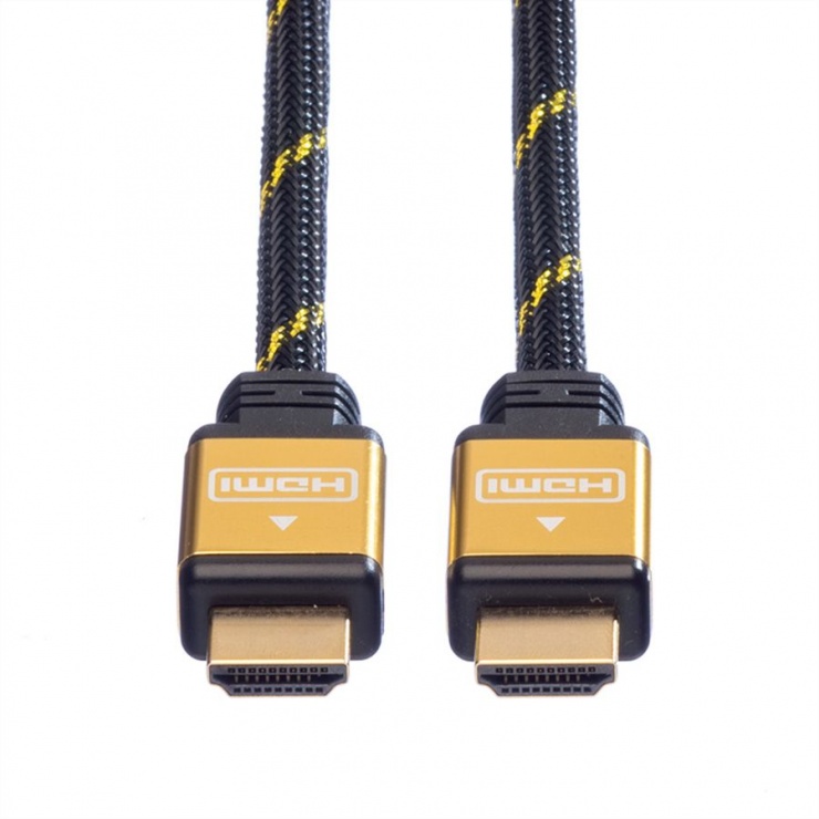 Imagine Cablu HDMI 4K@30Hz T-T Gold  1.5m, Roline 11.04.5500-1