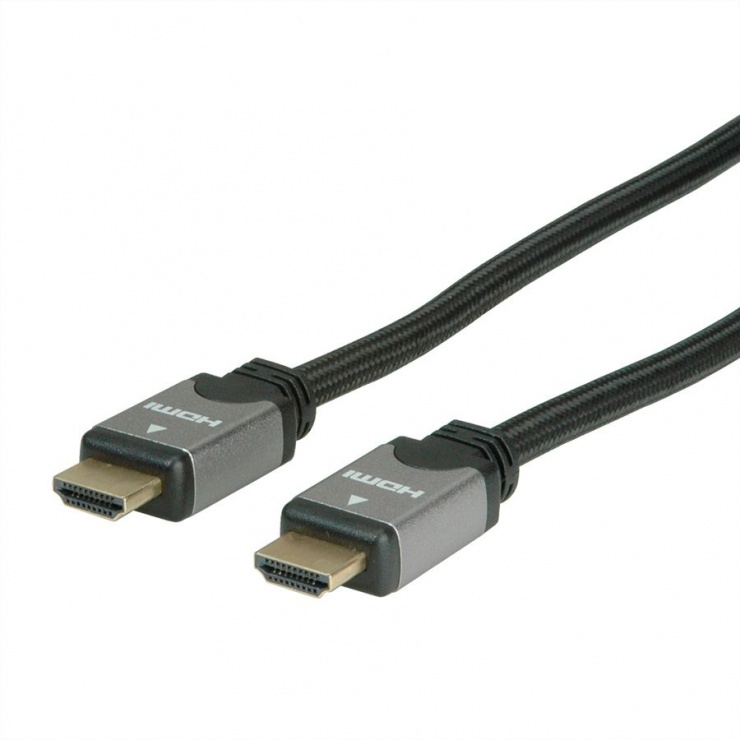 Imagine Cablu HDMI High Speed + Ethernet T-T 3m Negru/argintiu, Roline 11.04.5852-2