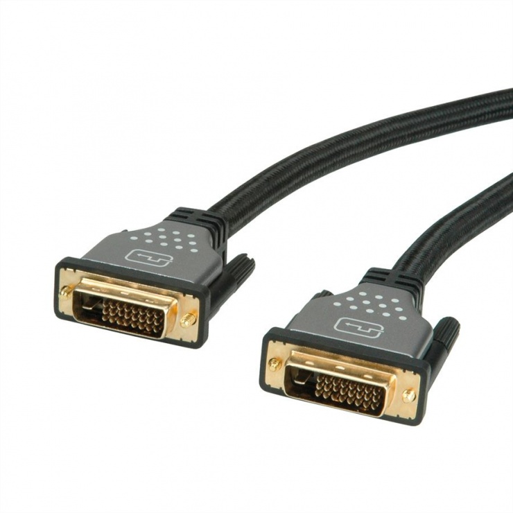 Imagine Cablu DVI-D Dual Link 24+1 pini T-T 2m, Roline 11.04.5861-1