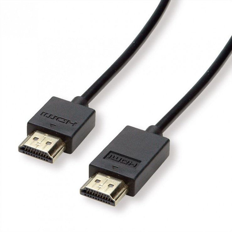 Imagine Cablu HDMI Ultra HD (UHD-1) activ T-T Negru 1.5m, Roline 11.04.5911-1