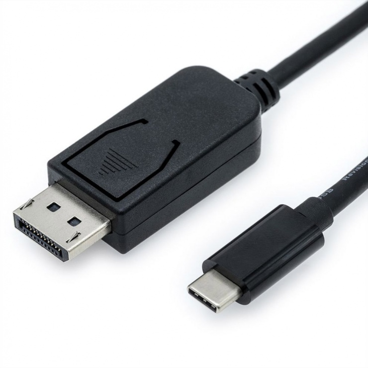 Imagine Cablu USB tip C la Displayport v1.2 4K T-T 2m Negru, Value 11.99.5846