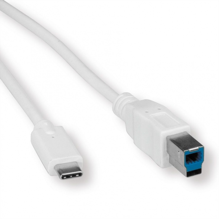 Imagine Cablu USB 3.0 Tip C la tip B 3m T-T Alb, Value 11.99.8881