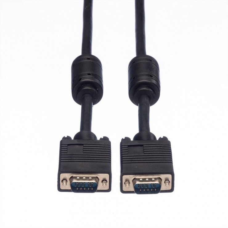 Imagine Cablu MYCON VGA ecranat 14 pini T-T 6m Negru, CON3617-1